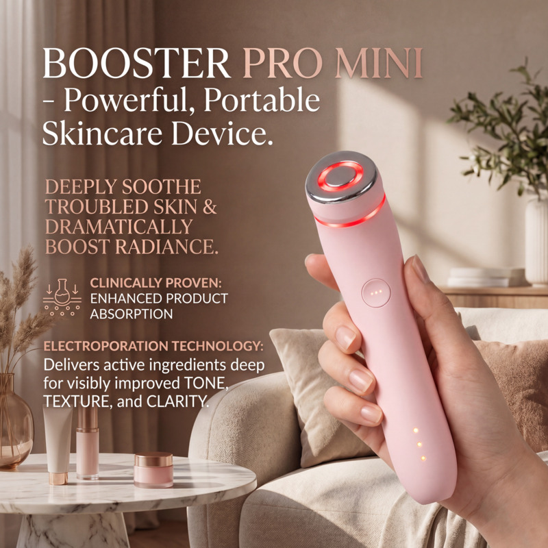 Mini Booster Pro Daily Facial Serum Absorption Care Scene