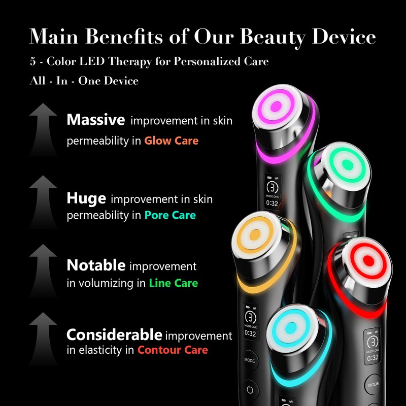 KR Tech Booster Pro 6-in-1 Facial Skin Boost Massager