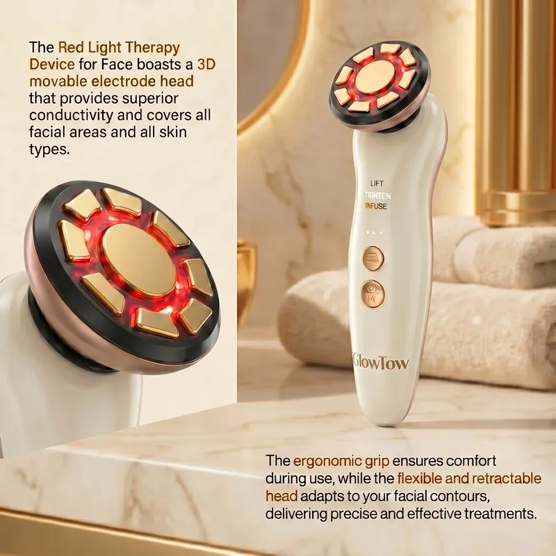 Microcurrent Facial Lifting Device With Lift Tighten Infuse 3 Modes For Face Neck Skin Rejuvenation - Image 2