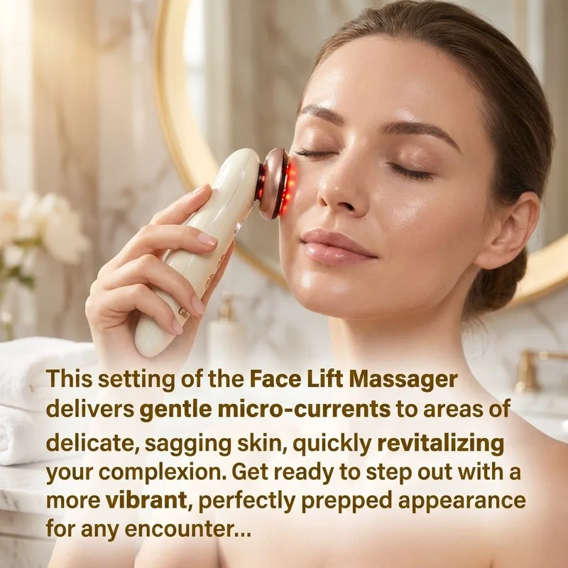 Microcurrent Facial Lifting Device With Lift Tighten Infuse 3 Modes For Face Neck Skin Rejuvenation - Image 3