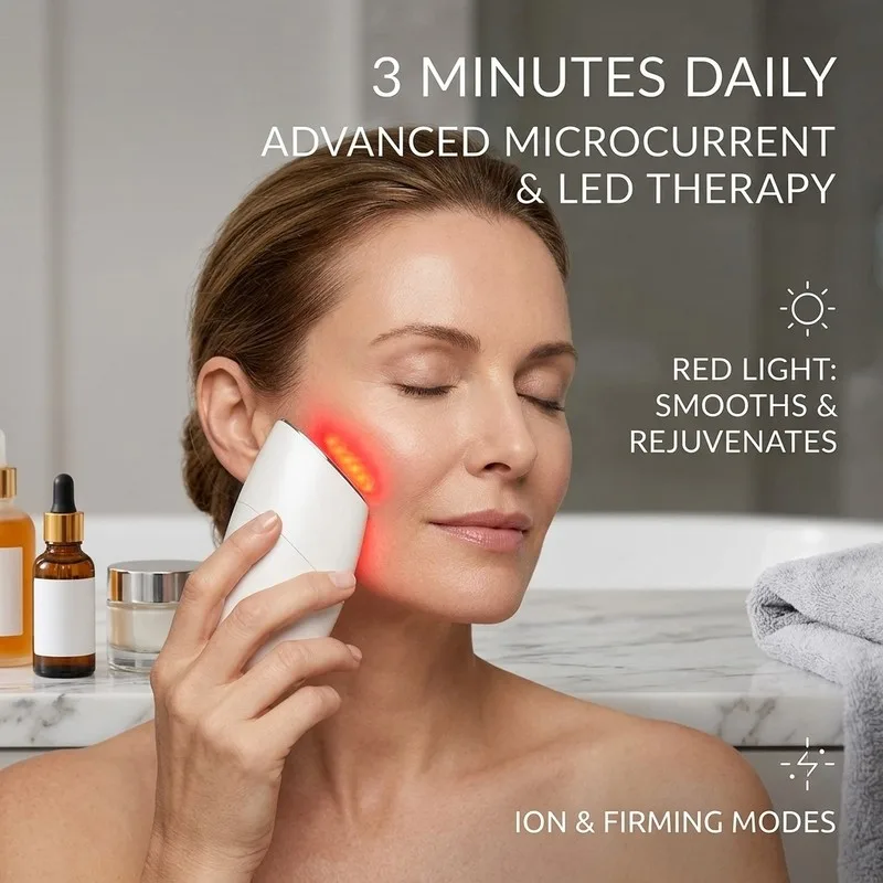 EMS Facial Beauty Device With LED Photon Light & Ion Vibration Instrument - Image 2
